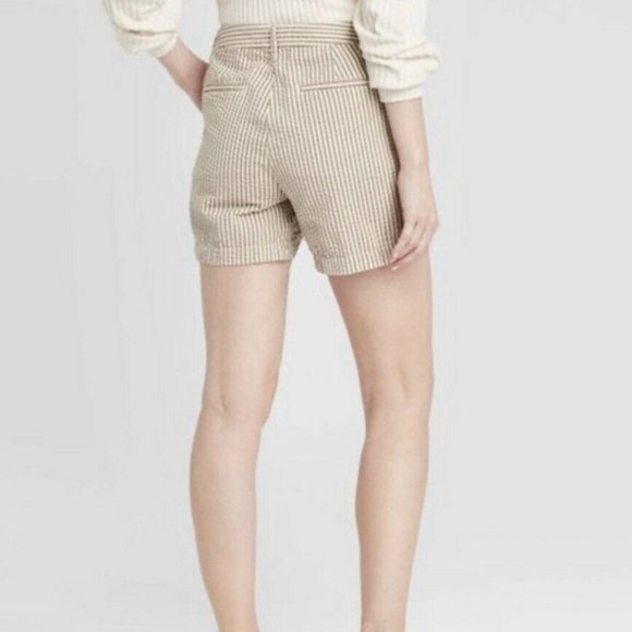 Womens' Striped Chino Shorts Seersucker - Picture 2 of 4